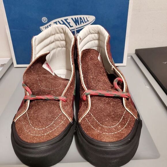 VANS OG MENS SZ 8.5 SK8-HI LX HAIRY SUEDE RUSSET BROWN VN0A4BVBTIX SNEAKERS - Picture 10 of 14